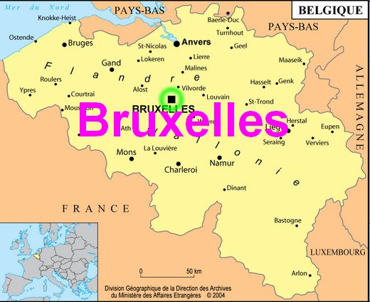 bruxelles carte belgique -